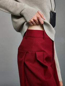Pleated Wide-Leg Pants