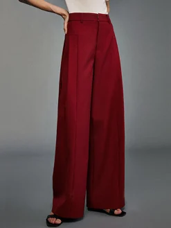 Pleated Wide-Leg Pants