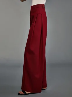 Pleated Wide-Leg Pants