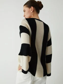 Pointelle Stripe Sweater