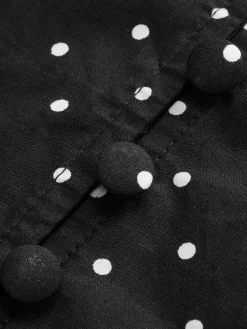 Polka Dot Knotted Back Cami Short Dress