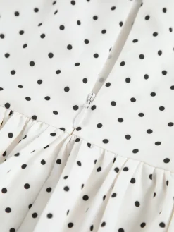 Polka Dot Knotted Cami Short Dress