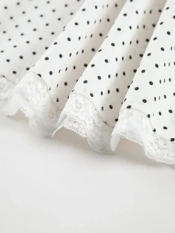 Polka Dot Knotted Cami Short Dress