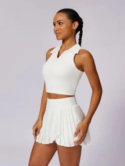 POLO Lapel Skinny Tank Top