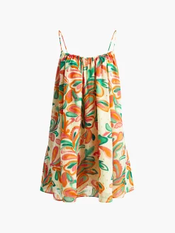 Print Backless Cami Short Dress