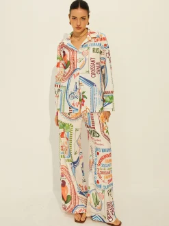 Printed Long Sleeve Pants Set