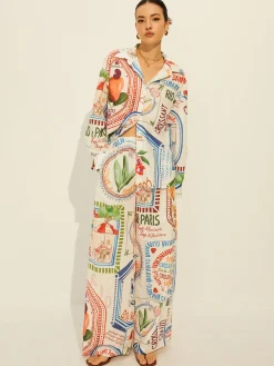 Printed Long Sleeve Pants Set