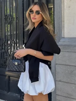 Puff Pleated Mini SKirt