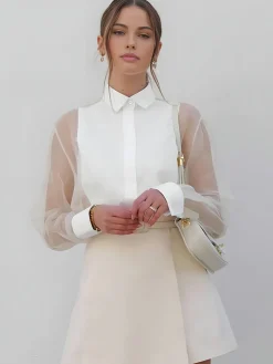 Puff Sleeve Organza Shirt