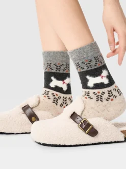 Puppy Pattern Wool Socks