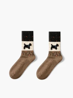 Puppy Pattern Wool Socks