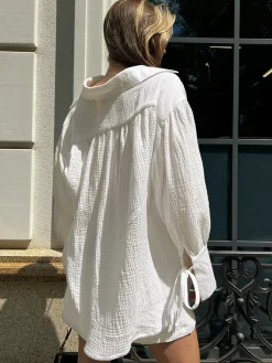 Pure Cotton Loose Knotted Shorts Set
