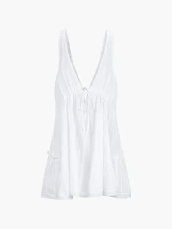 Pure Cotton Open Back Short Dress