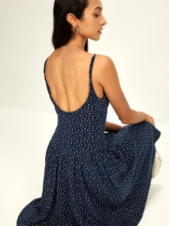 Pure Cotton Printed Breasted Dress