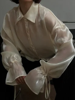 Rayon Semi-Sheer Polo Shirt