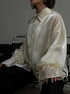 Rayon Semi-Sheer Polo Shirt