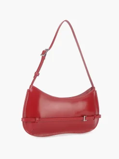 Red Leather Shoulder Bag