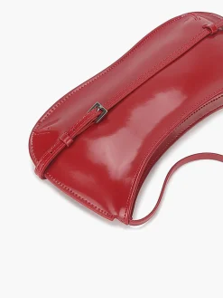 Red Leather Shoulder Bag