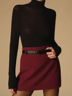 Regular A-Line Mini Skirt Without Belt
