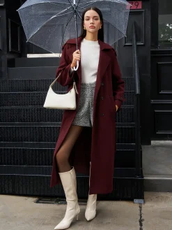 Regular Tweed Long Coat