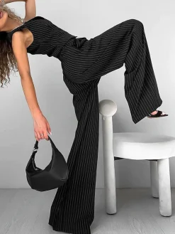 Relaxed Striped Suit Pants Set