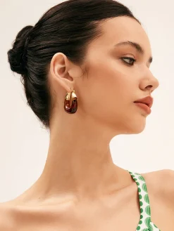 Resin Hoop Earrings