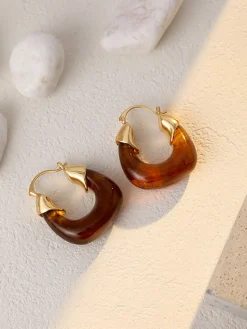 Resin Hoop Earrings