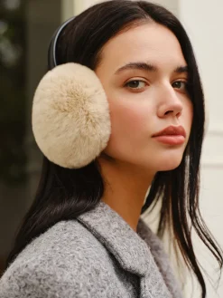Retractable Rabbit Fur Earmuffs