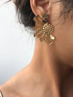 Retro Alloy Flower Earrings
