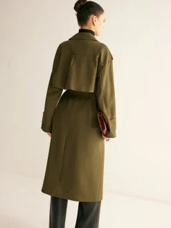 Retro Belted Long Trench Coat