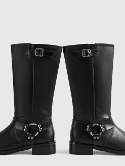 Retro Buckle Knight Boots