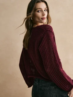 Retro Button Down Hollow Cardigan