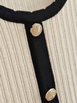 Retro Contrast Cardigan