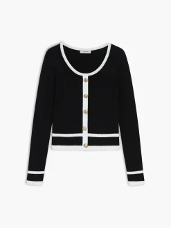 Retro Contrast Cardigan