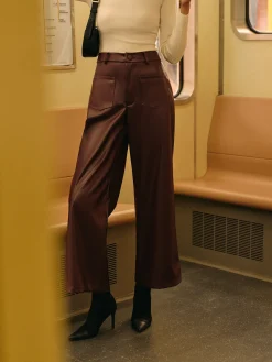 Retro Faux Leather Pants