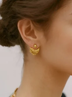 Retro Irregular Curved Stud Earrings
