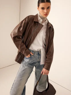 Retro Loose Motorcycle Faux Leather Jacket