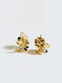 Retro Metal Flower Stud Earrings