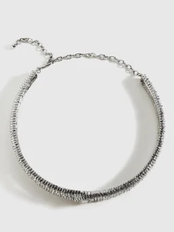 Retro Metal Twist Texture Choker