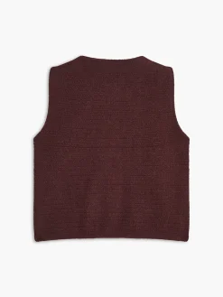 Retro Metal-Button Sweater Vest