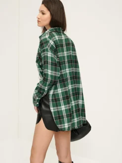 Retro Plaid Lapel Pockets Shirt