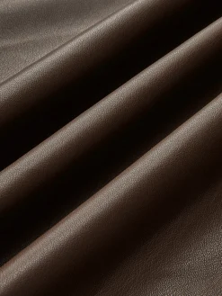 Retro Pleated PU Leather Skirt