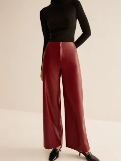 Retro Regular PU Leather Pants