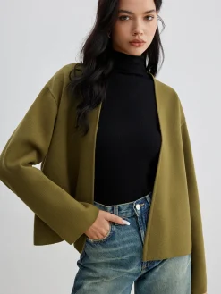 Retro Shift Cardigan Without Belt