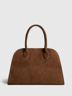 Retro Side-Buckle Top Handle Tote Bag