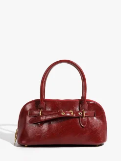 Retro Top Handle Zipper Bag