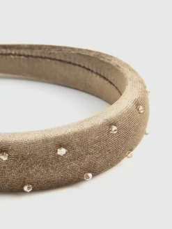 Retro Velvet Rhinestone Headband