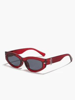 Retro Wide Frame Cat Eye Sunglasses