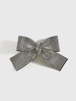 Rhinestone Bow Hair Clip