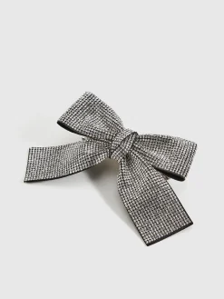 Rhinestone Bow Hair Clip